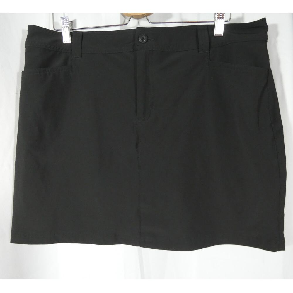 Eddie Bauer Women's Size 16 Black Skort Athleisure Hiking Golf Casual